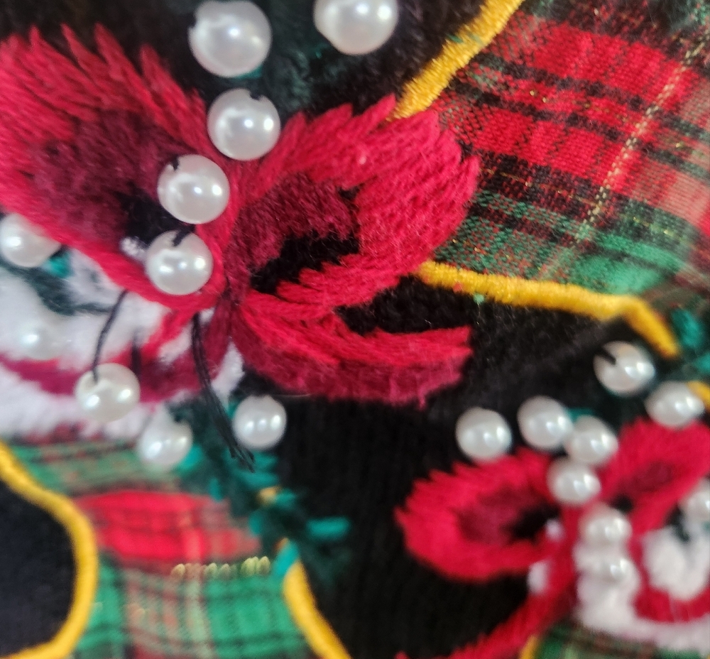 Vintage Laura Daniels Petites Christmas Knit Stockings Ugly Sweater - Picture 8 of 9
